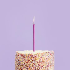 Hot Pink Skinny Celebration Candles - Pack of 12