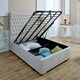 image 4 of Magenta Ottoman Plush Single Bed Frame - Beige