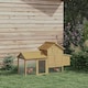 image 7 of PawHut Chicken Coop Hen Cage Small Animal Hutch Nesting Box Outdoor Run Natural