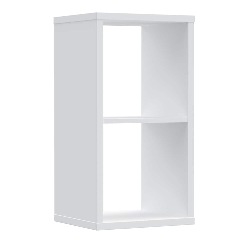 image 1 of Mauro 1 Shelf Storage Unit in White High Gloss/White