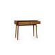 image 4 of Cherry Ash Writing Desk with 2 Drawers Brown