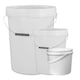 image 1 of 2 x Strong Heavy Duty 15L White Multi-Purpose Plastic Storage Buckets With Lid & Handle