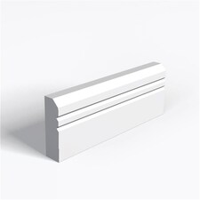Pack of 5 (Total 5 Units) - MDF Chamfer & 2 V Groove Architrave & Rebate - 25mm (T) x 69mm (H) x 2440mm (L)
