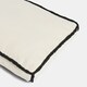 image 6 of OHS Sherpa Bind Rectangular Soft Plump Plush Cosy Pet Dog Cat Crate Cushion Bed Mat Multi | Cream and Black | L