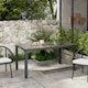 image 2 of Outsunny Outdoor Dining Table for 6 with Glass Top, Aluminium Frame, Grey
