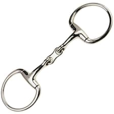 JP Korsteel Stainless Steel French Link Eggbutt Snaffle - Silver - 5in