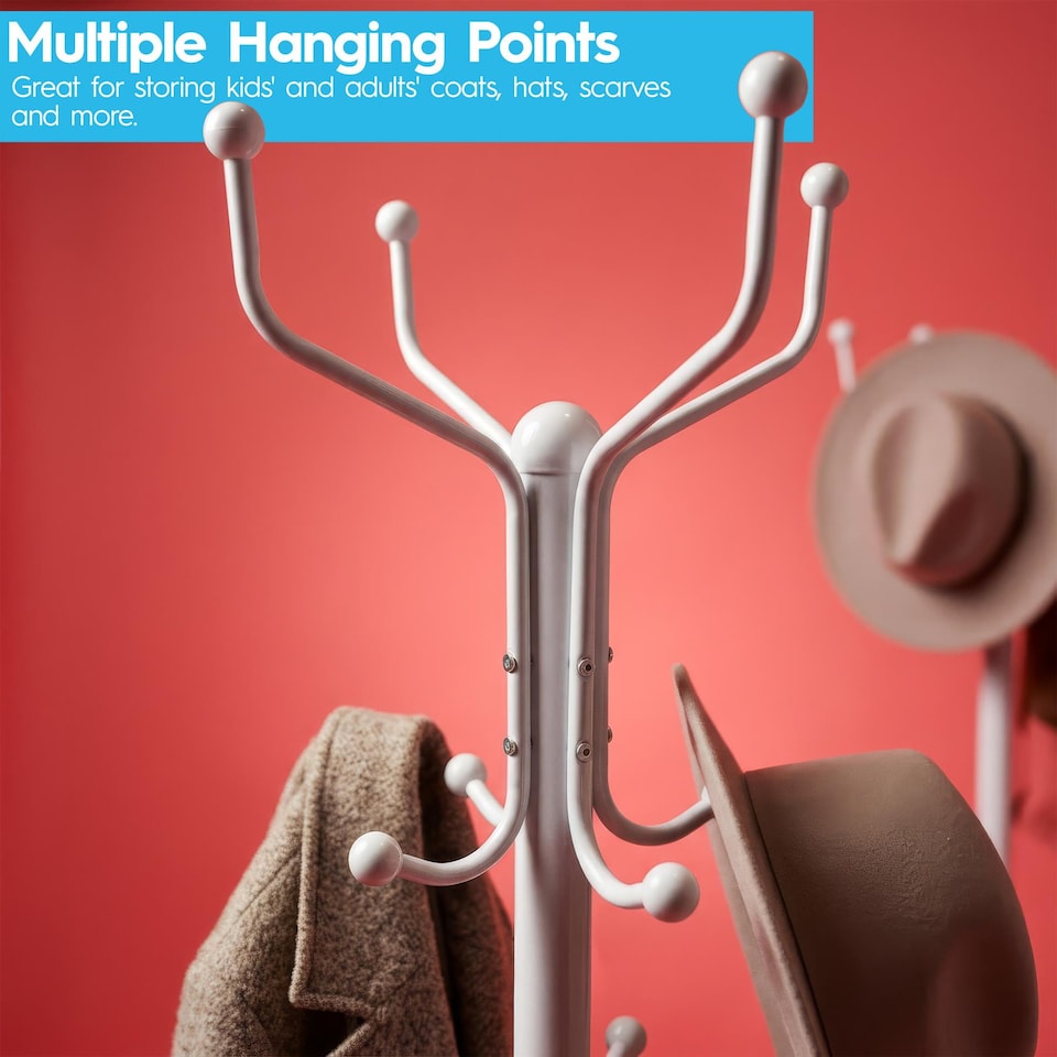 image 1 of Harbour Housewares Free-Standing Steel Coat Rack - Black | Black | Black | One Size