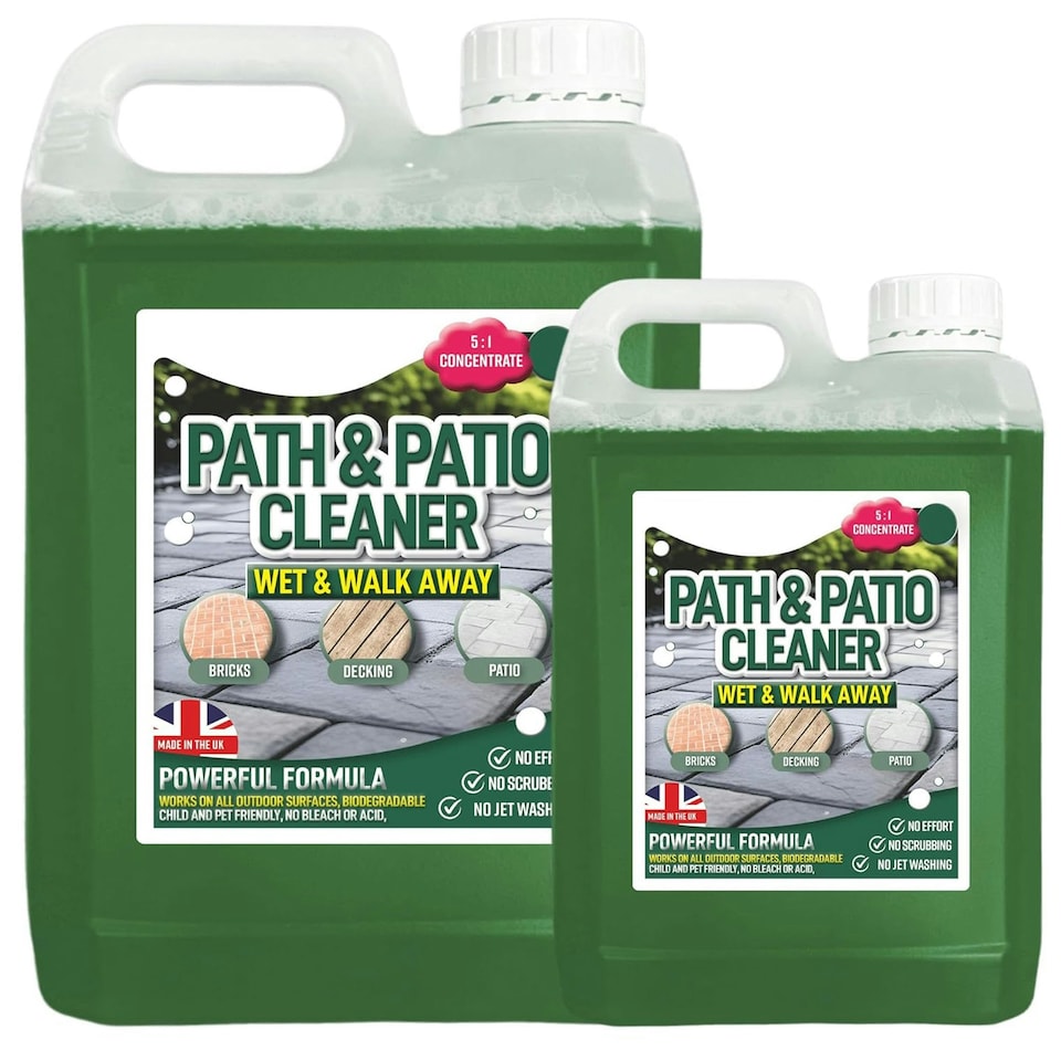 image 1 of 4 x 2.5 Litre Path & Patio Cleaner Fluid Staining Remover Cleaning Solution