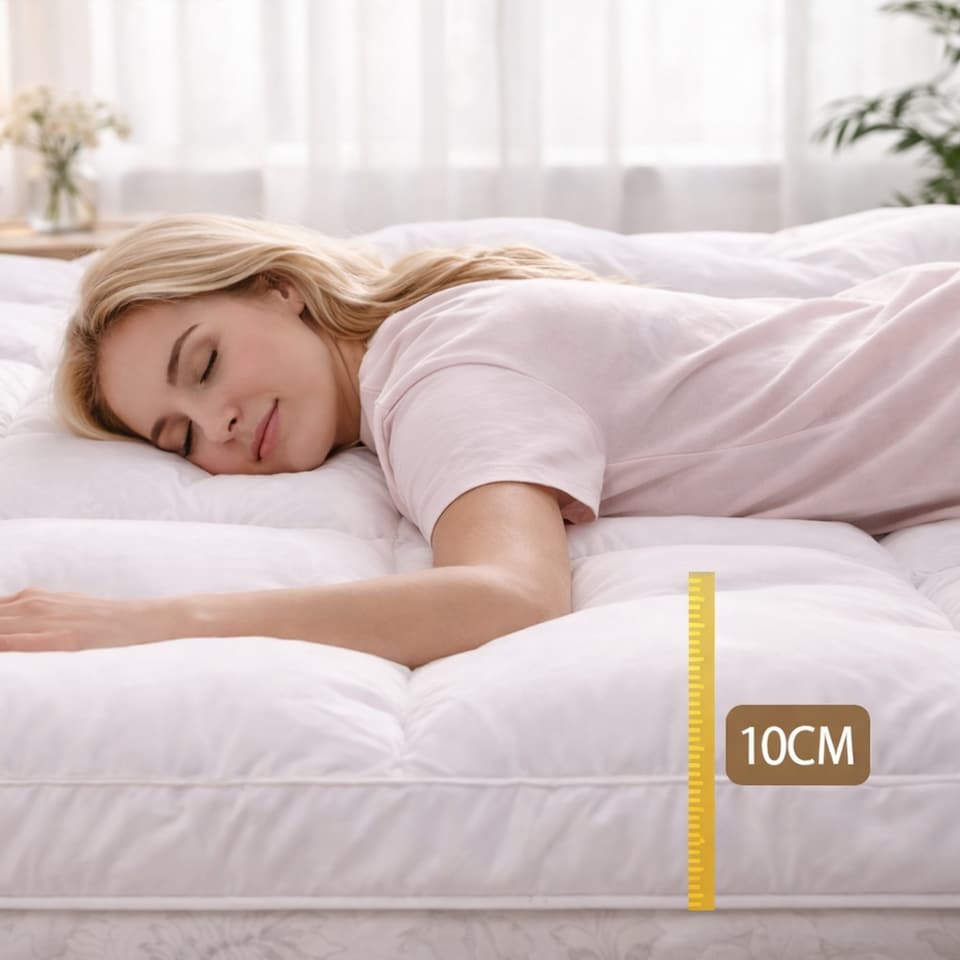 image 1 of Luxury Plush 4 Inch Mattress Topper Soft Comfort Layer