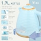 image 3 of HOMCOM Kettle and Toaster Set 1.7L Kettle & 4 Slice Toaster Light, Blue