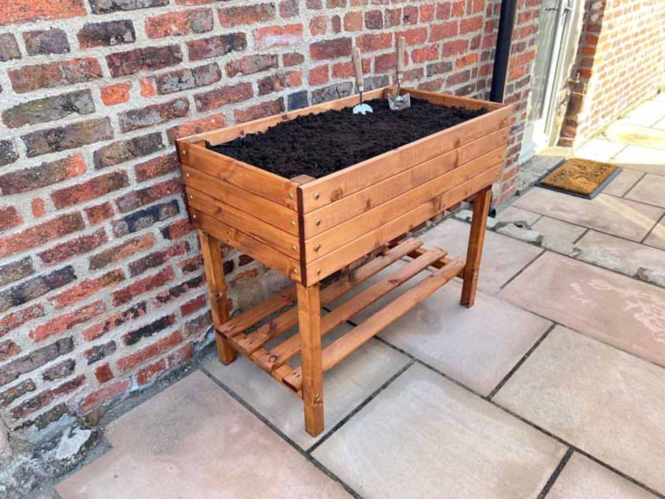 image 1 of The Peakes Veg Planter - Wood - L55.5 x W102 x H85 cm | Brown