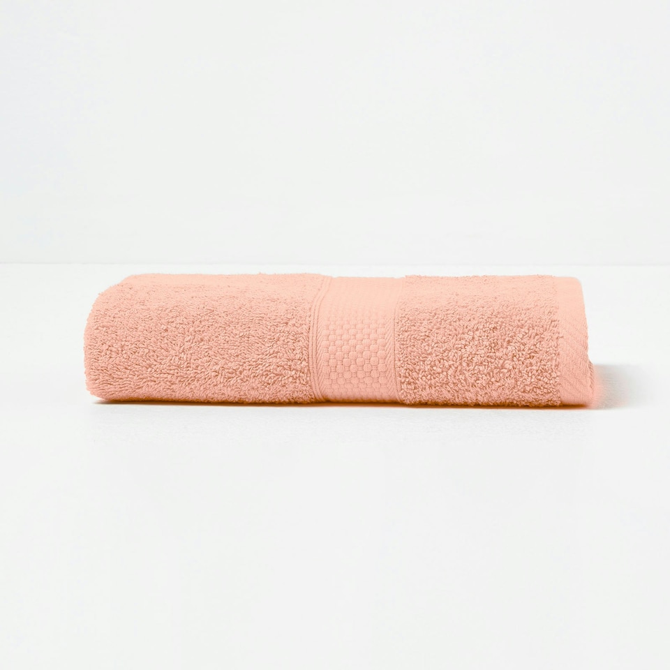 image 1 of Homescapes Turkish Cotton Hand Towel Set of 2 - Peach Orange