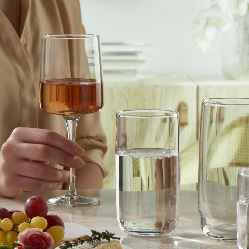 image 1 of Wine Glasses Clear Glass Goblets Stemware Barware | Clear | 12x340ml