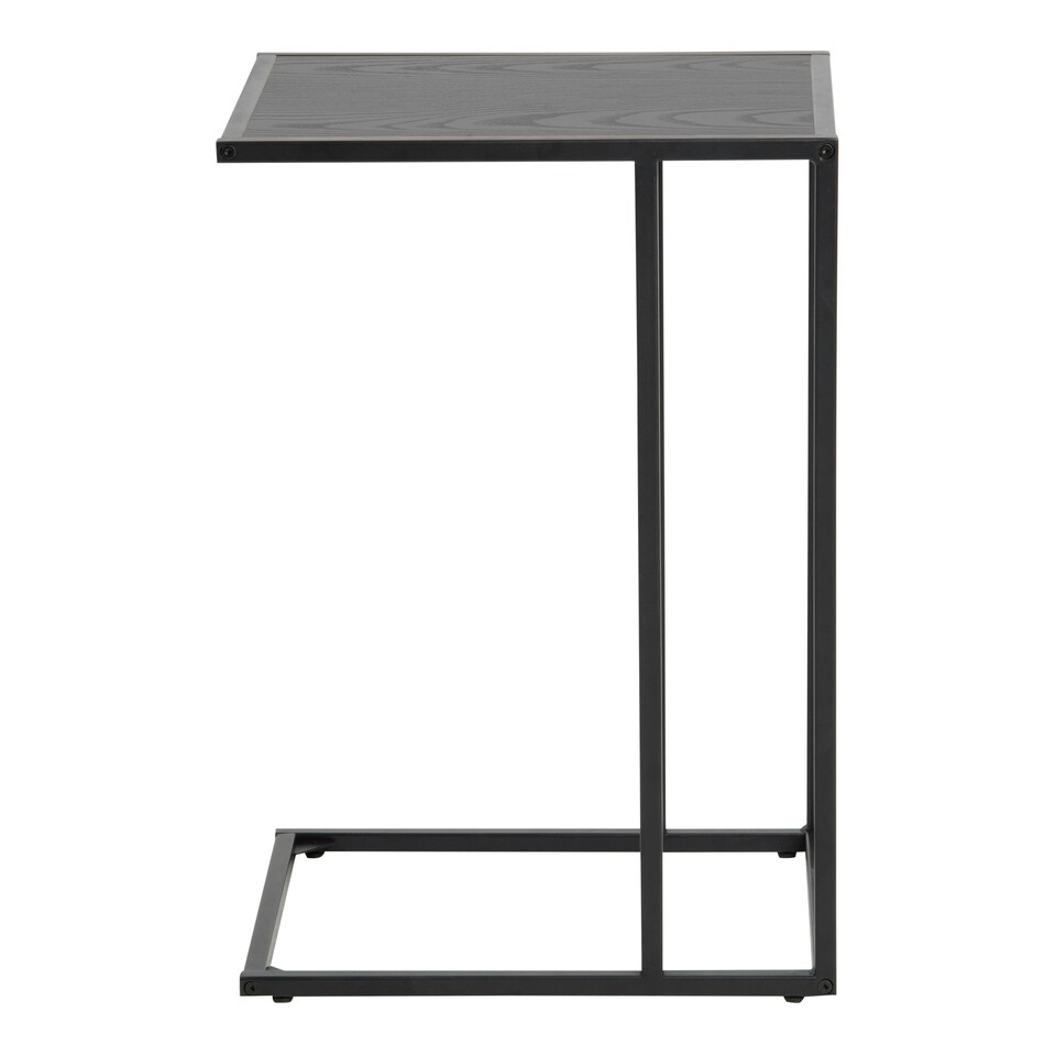 image 1 of Seaford Black Metal Side Table with Black Top