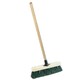image 2 of 2 x 12" Strong Green Wooden Handle PVC Bristle Sweeping Broom Great For Outdoor Areas