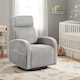 image 2 of Yaheetech Corduroy Swivel Nursery Gliding Rocker Chair-Light Grey | Grey | Light Grey | One Size | 1