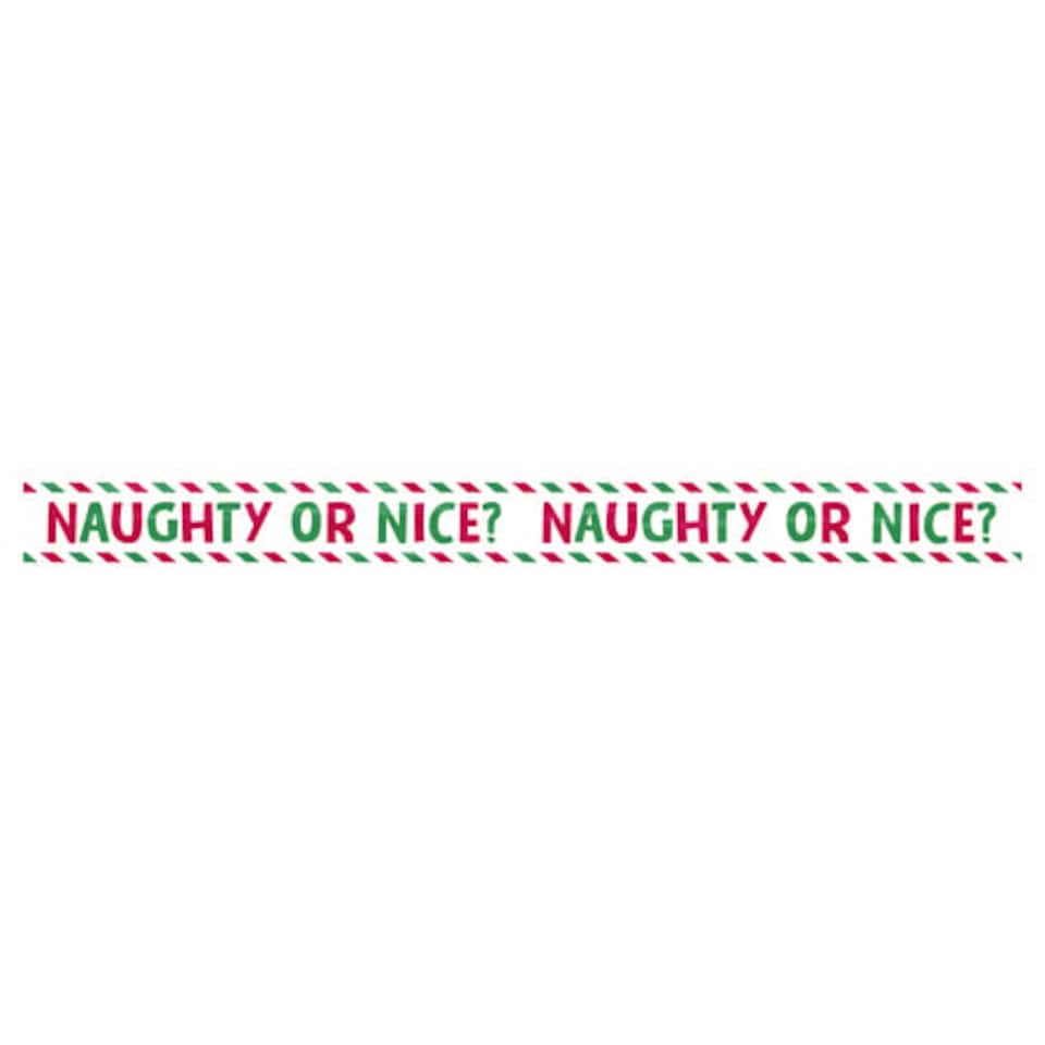 image 1 of Assorted Christmas Elf Warning Tape 3m - Pack of 2
