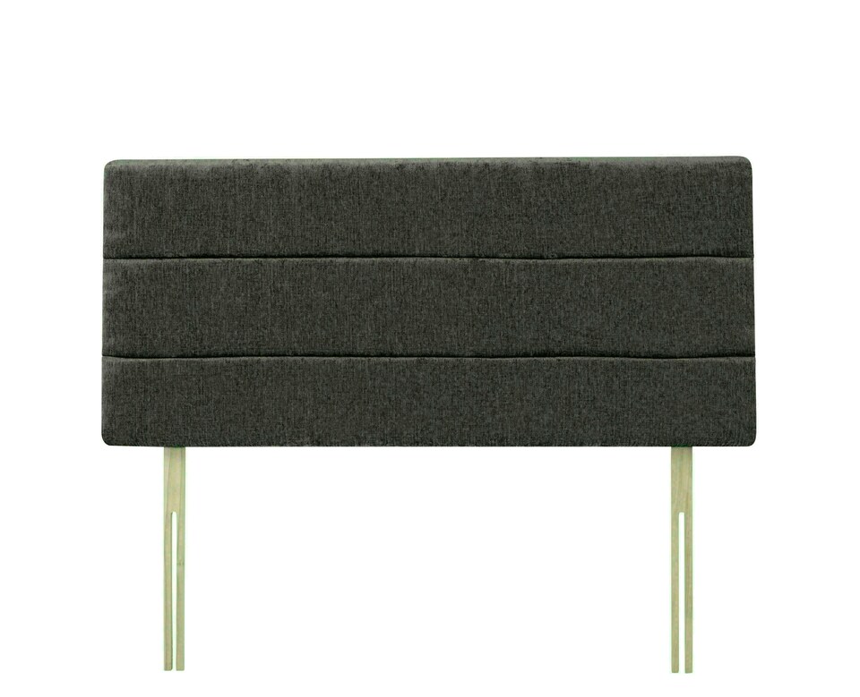 Milan Charcoal Chenille Headboard Super King | Multi