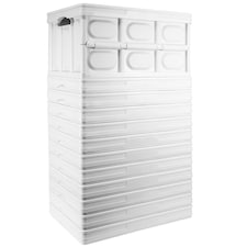 TekBox 30L White Folding Storage Box - Set of 12 Boxes