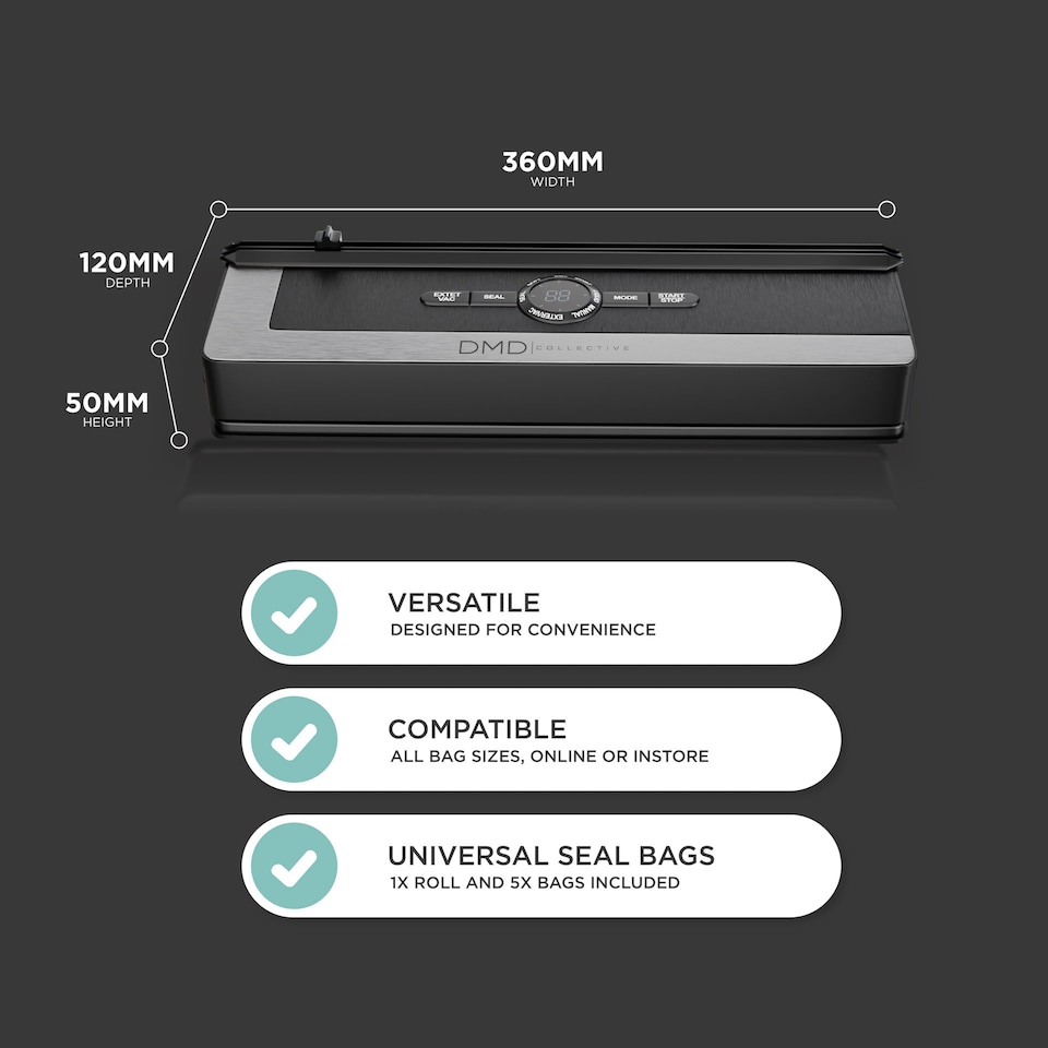 image 1 of DMD 6 in 1 Vacuum Sealer Machine, 30cm Longer Seal Food Sealer with Vacuum Sealer Bags