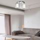 image 2 of HOMCOM Semi-Flush Mount Ceiling Light w/ Metal Base for Living Room Dining Room