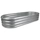 image 1 of Harbour Housewares Raised Garden Bed - Silver Rounded Bottomless Metal Raised Galvanised Steel Planter Box 180 x 90cm