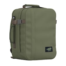 CabinZero Classic Tech Backpack 28L, Underseat Approved Cabin Bag with Padded Laptop Sleeve | Green | Georgian Khaki