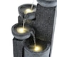 image 3 of Living and Home 4-Tier Solar Water Fountain Rockery for Outdoor Garden | Black