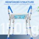 image 7 of HOMCOM Rust-Free Aluminium Bath Chair with Adjustable Height | Blue | Dark Blue