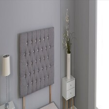 Charcoal Grey Linen Studded Chesterfield Headboard | Grey | 4FT Small Double 26"inch Headboard