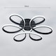 image 4 of Living and Home Acrylic Light-adjusted Petal LED Semi Ceiling Light - Black