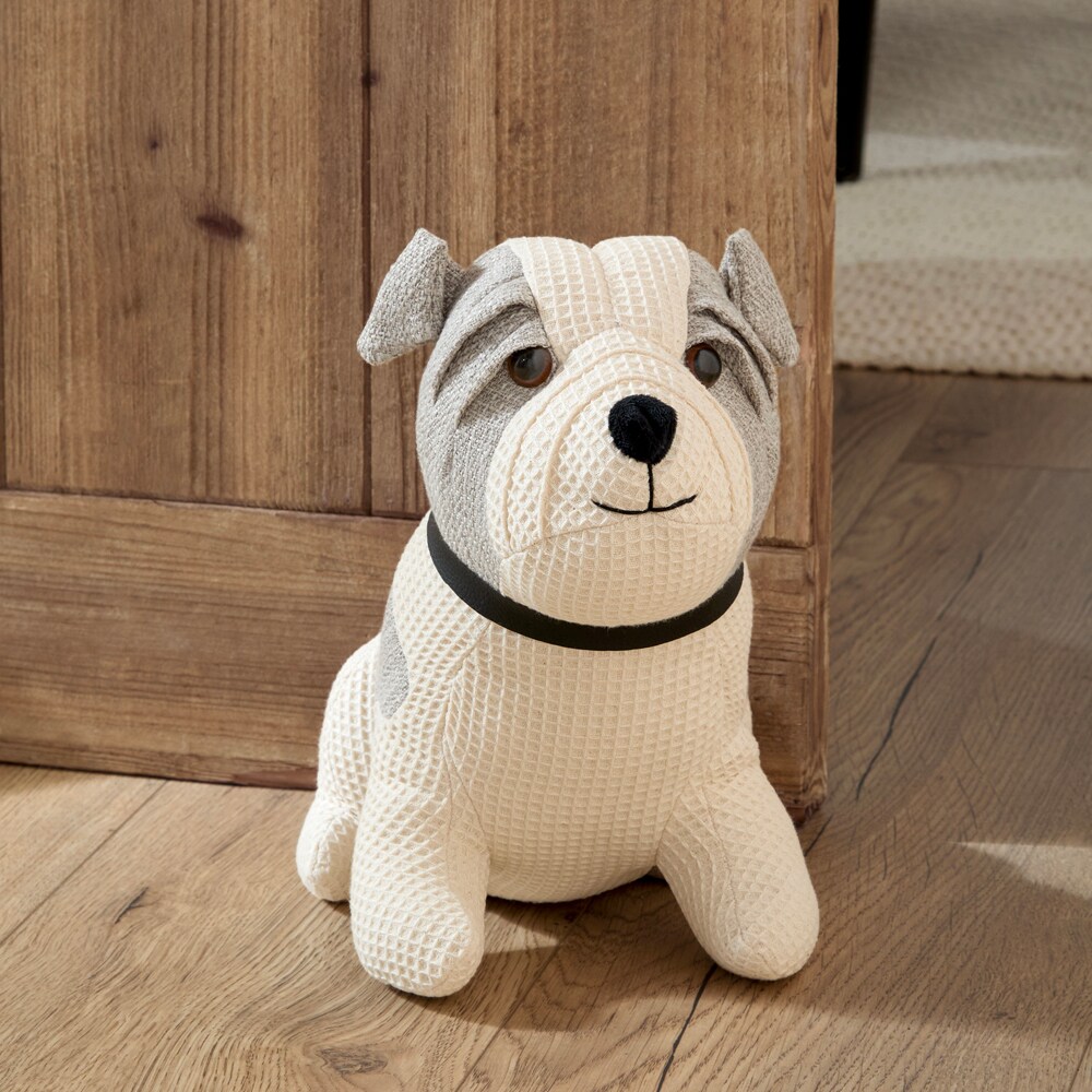 Betsie Dog Waffle Weave Door Stop | Cream | Natural | One Size | 1