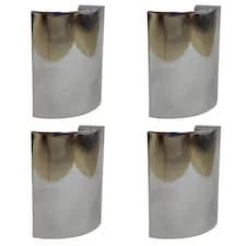 Polished Metal Capella Handle- Door Handles & Drawer Knobs | White | 4