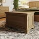 image 3 of Faire Ottoman Blanket Box in Natural Oak with Oak Top Brown