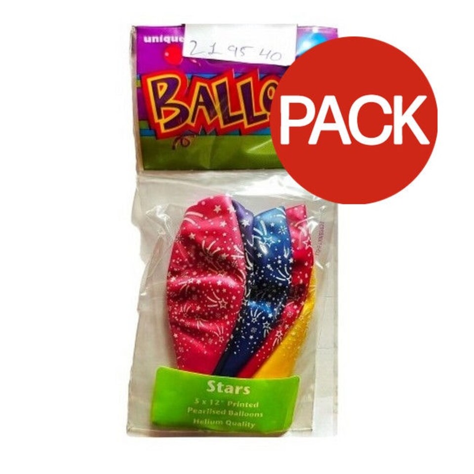 Unique Party Latex Sparkle Balloons (Pack of 5) - Multicoloured - One Size