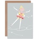 image 1 of Girls Ballerina Dancer Stars Blonde Kids Birthday Child Card