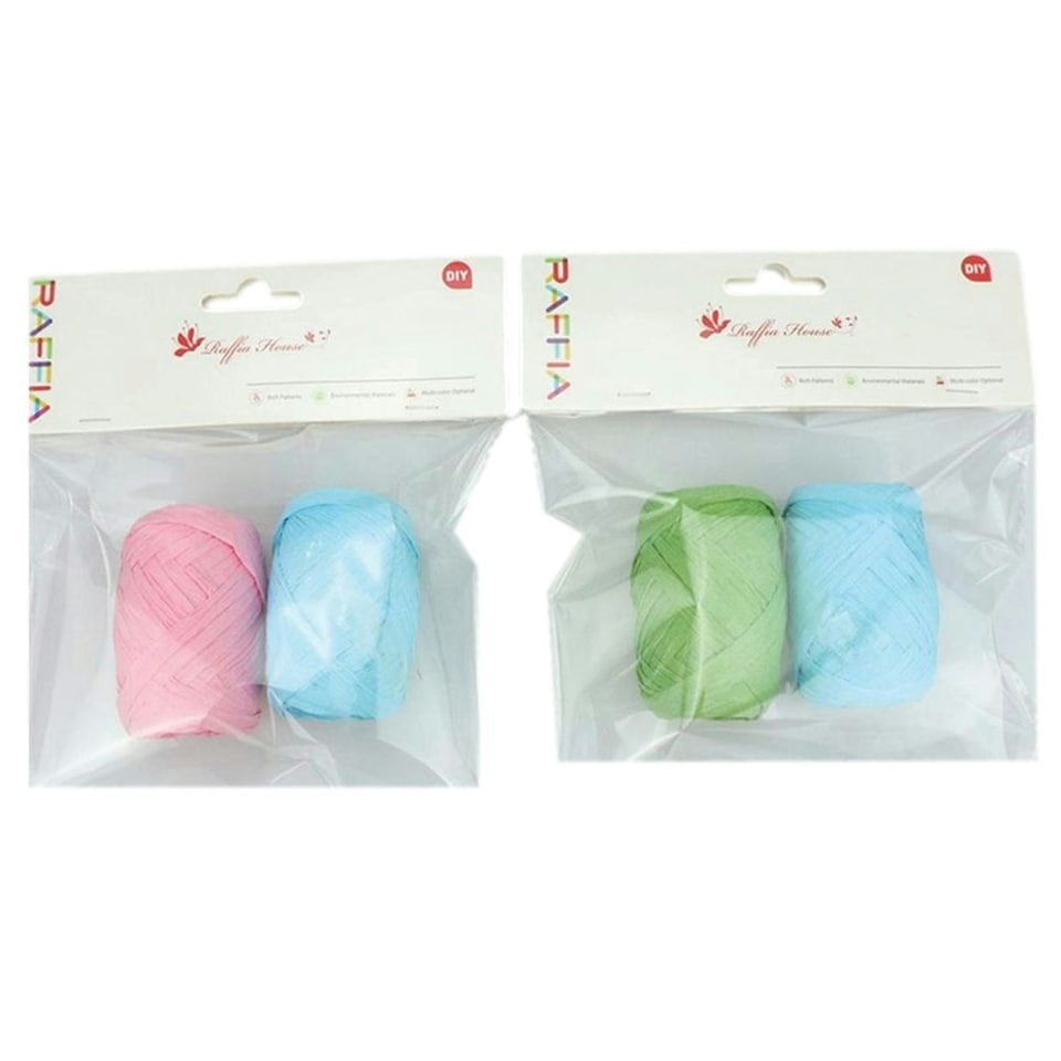 image 1 of Pack of 2 2cm x 10m Paper Rope Reel Multi