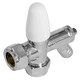 image 9 of SPARES2GO Thermostatic Radiator Valve Chrome Rad Valves Set Drain Off Lockshield