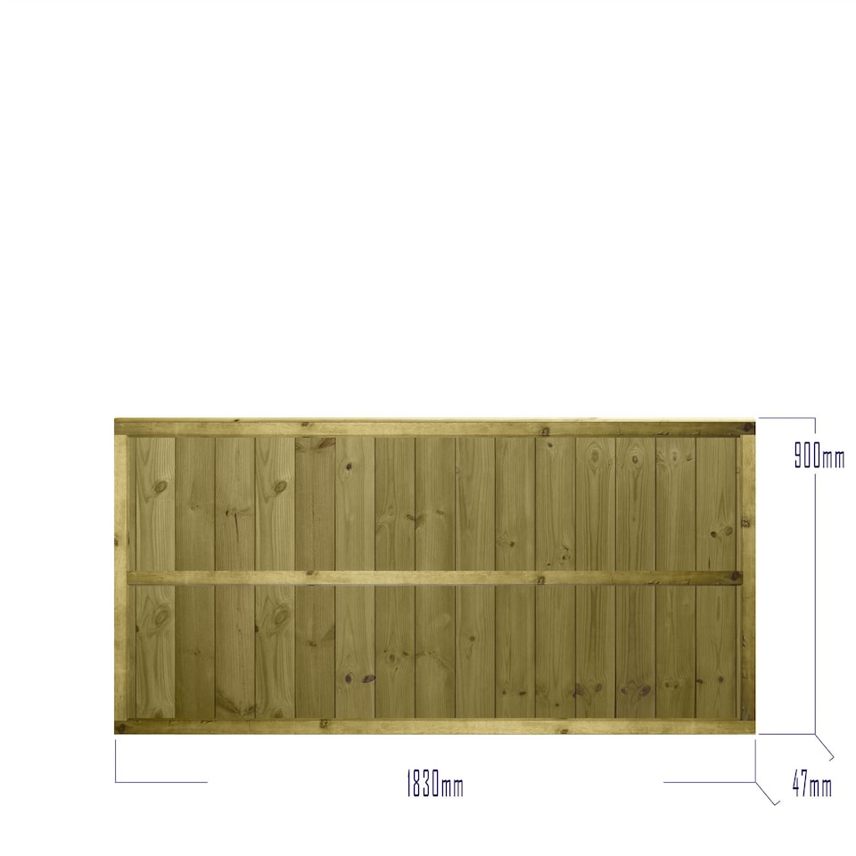 image 1 of Ultimate T&G Vertical Boards W:6ft x H:3ft Fence Panel Treated Timber (Pack of 4)