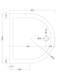 image 8 of Balterley Premium D Shape Shower Tray | White | White | 1