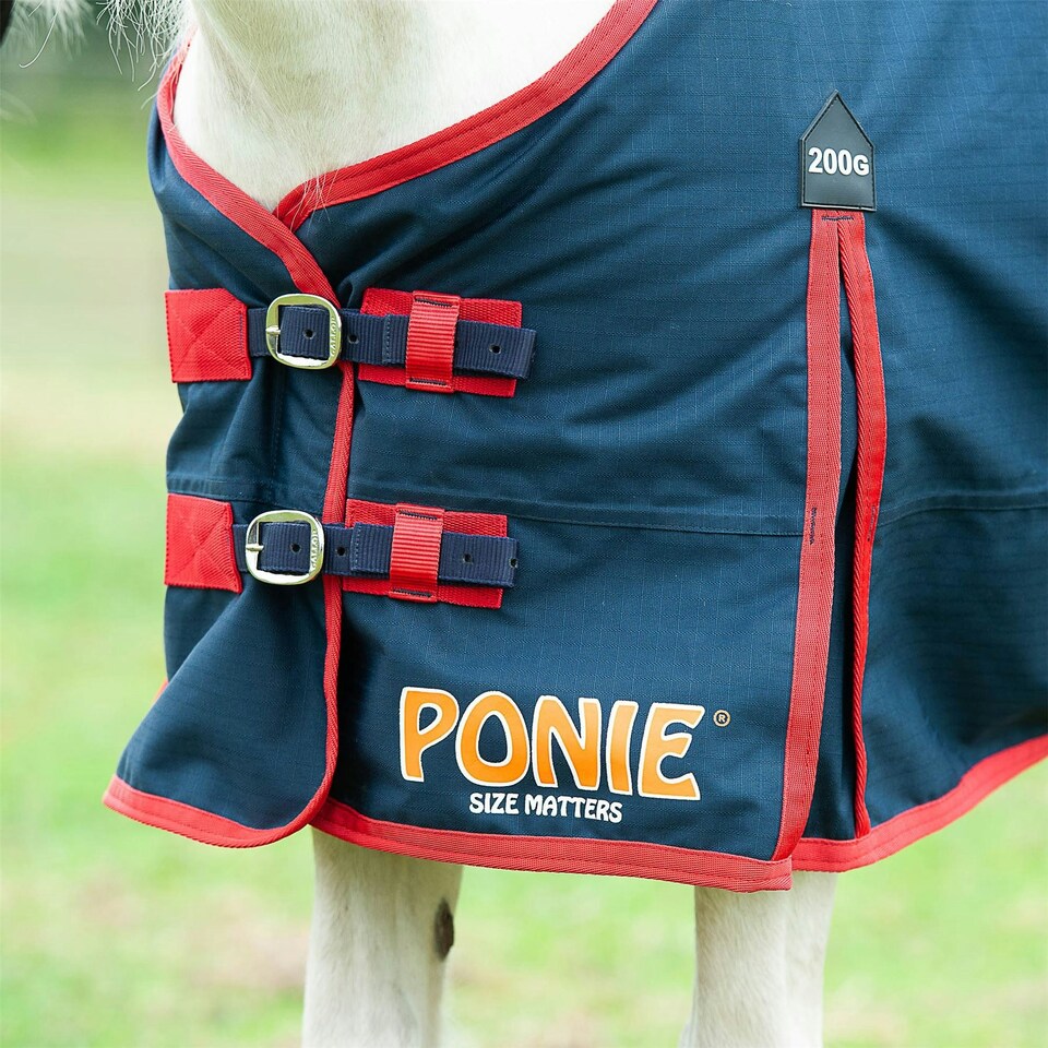 image 1 of Gallop Equestrian Trojan 200 Standard Turnout Red | Size: 5ft 6
Colour: Navy/Red