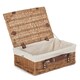 image 6 of 36cm Double Steamed Wicker Picnic Basket with Lining Red | Red | One Size