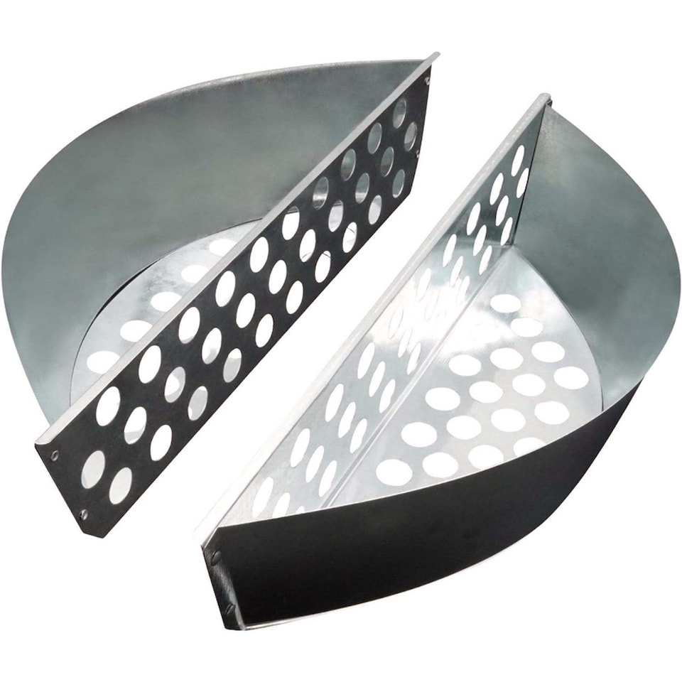 image 1 of GEEZY Briquette Holders Charcoal BBQ Grill Accessory Silver Set Of 2