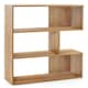 image 1 of COSTWAY 3-tier Bookshelf Concave Open Back Bookcase Brown