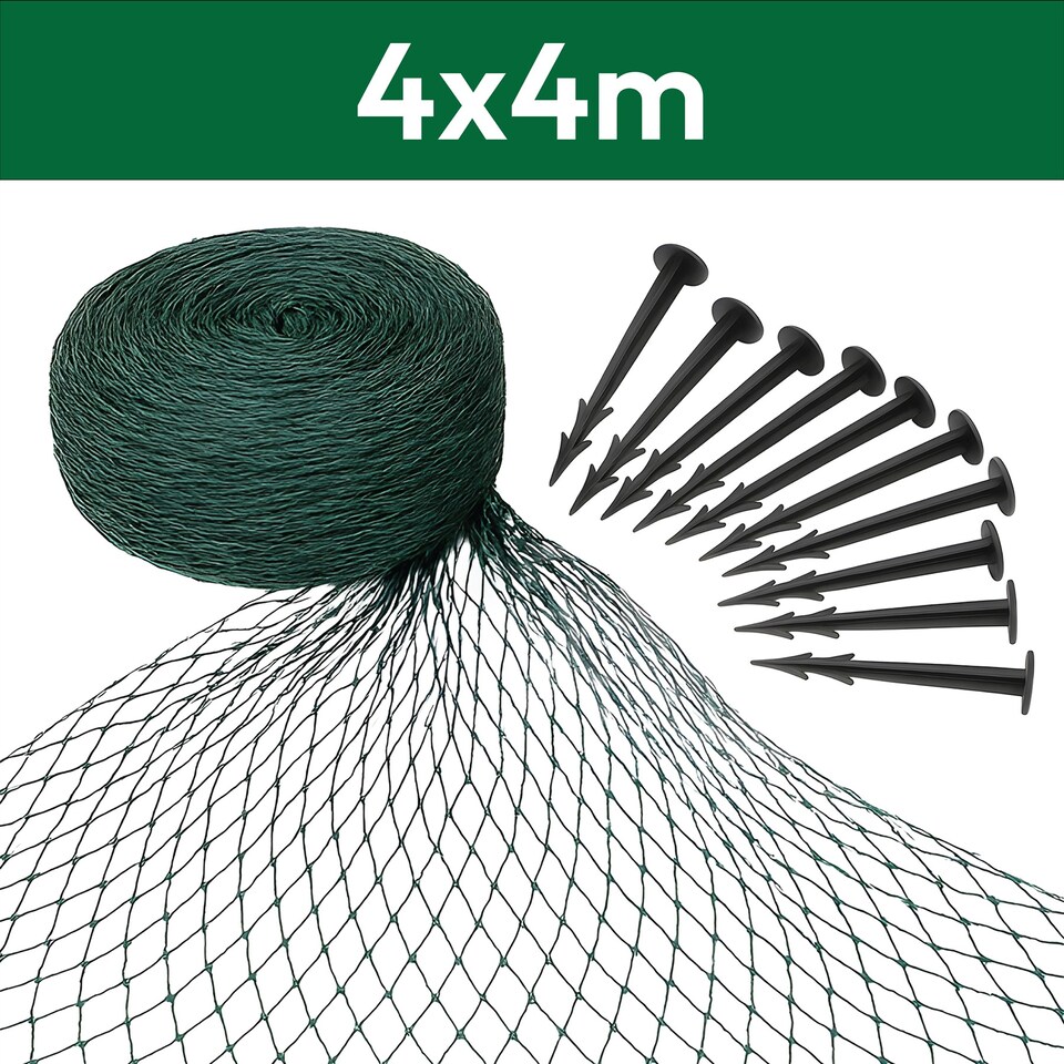 image 1 of Pisces 4 x 4m Pond Protection Netting with 10 Pegs