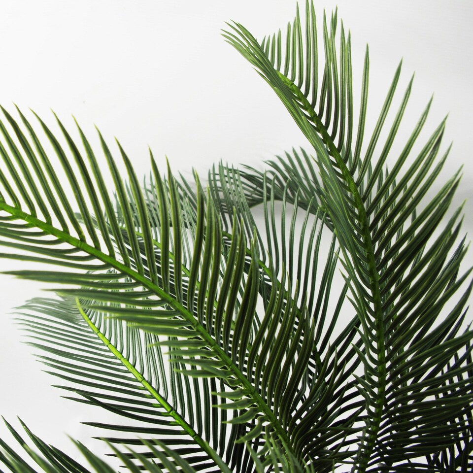 image 1 of Large Artificial Palm Tree 80cm Cycas Realistic Plant Leaf Design UK Botanik Green | One Size