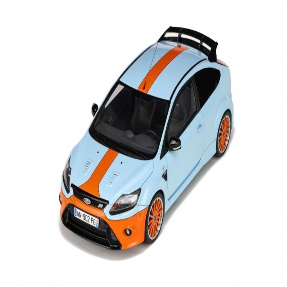 image 1 of 2010 Ford Focus MK2 RS Le Mans Blue and Orange 1:18 Scale Otto Mobile OT1011