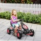 image 2 of HOMCOM Children Pedal Go Kart w/ Adjustable Seat, Rubber Wheels, Brake - Red
