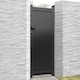 image 1 of Pedestrian Gate 1000x1800mm Black - Vertical Solid Infill and Flat Top | Black | 1