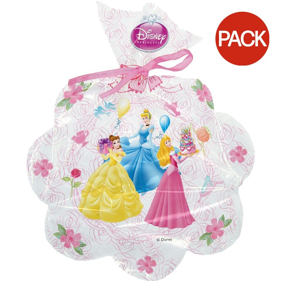 image 1 of Disney Princess Cellophane Party Bags (Pack of 6) - White/Pink - One Size